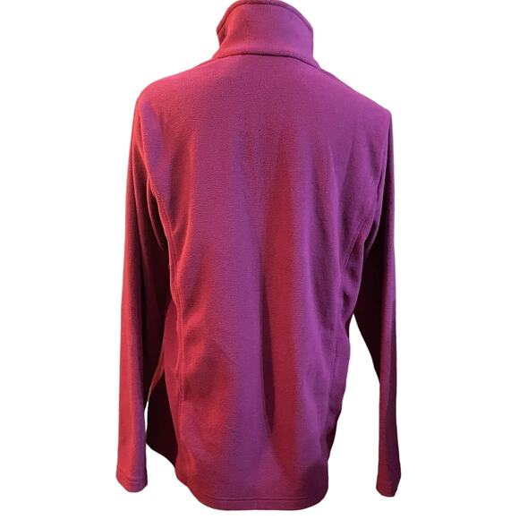Lands End wine colored pullover fleece - Picture 2 of 2